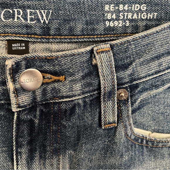 J. Crew Mid-Rise Straight Jeans Women's Size 27 in 1984 Rigid Cecilia Wash CC632 - Picture 10 of 12
